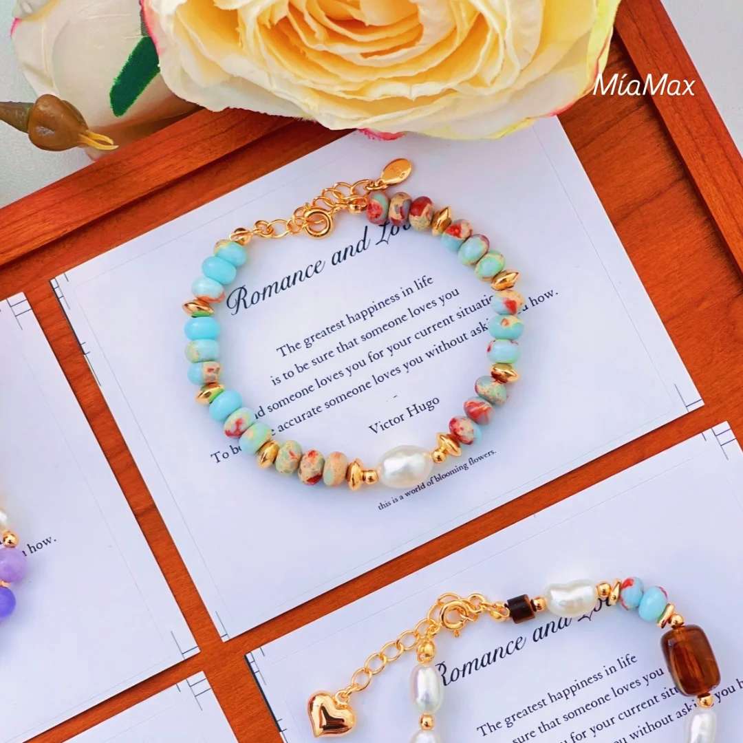 Pulsera con piedras naturales plata de ley S925