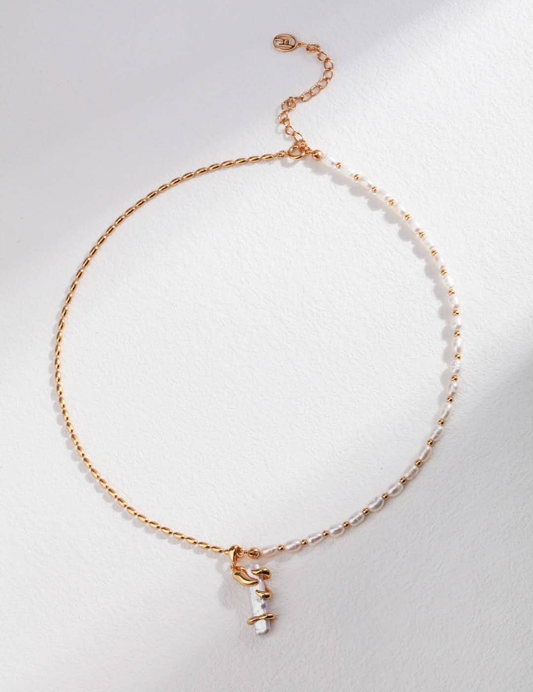 Collar Plata de ley S925 y perla de agua natural
